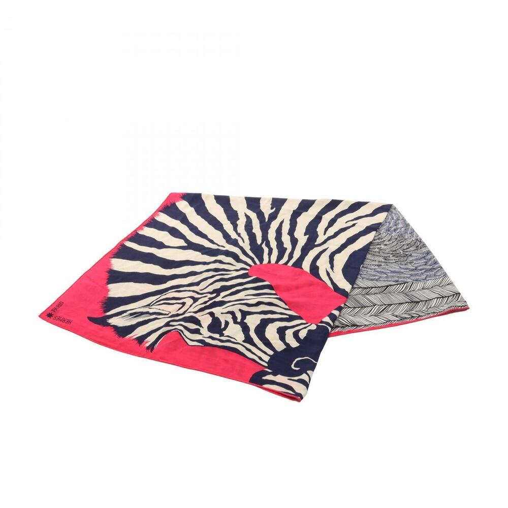 Hermes Carre Geant 140 Zebra Pegasus Scarf/Muffler, Silk/Cashmere, Women's, P...